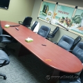 Medium Mahogany Racetrack Boardroom Table 12' x 48"